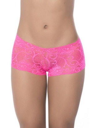 Boyshort dentelle Hot pink - MAL90PNK
